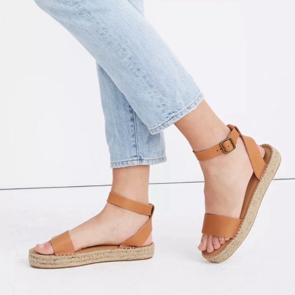 SOLUDOS | ‘Cadiz’ Leather Espadrille Sandals, size 7